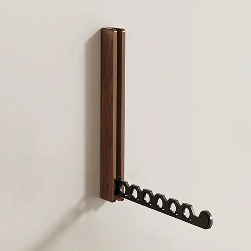 Wood Clothes Hanger Wall Mounted Drying Rack, Collapsible Design, and Invisible Clothing Organizer for Efficient Space Saving-Letifly Lights and Decor