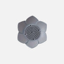 lotus flower silicone soap holder dish with drainage pad for bathroom or kitchen sink
