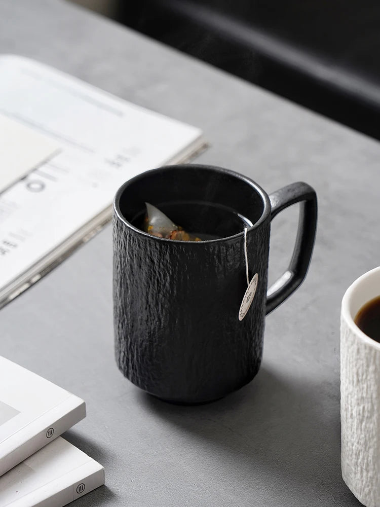 Simple ceramic mug frosted home couple cup office restaurant coffee cup Tea cup large capacity retro Mug-Letifly Lights and Decor