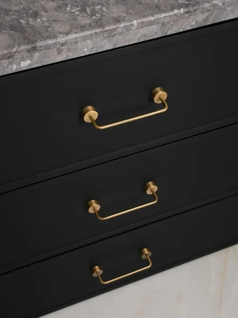 Antique Brass Furniture Handles with Backplate Wardrobe Kitchen Cupboard Cloakroom Bedside Cabinet Handle Bedroom Accessories-Letifly Lights and Decor