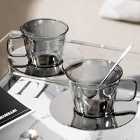  Luxury Glass Coffee Cup and Plate