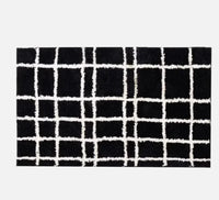 Ins Stripe Tufting Grids Bathroom Mat Living Room Carpet Bathmat Bedside Rug Soft Bedroom Floor Pad Home Decor-Letifly Lights and Decor