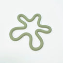 wave silicone heat resistant coaster non-slip pot holder modern kitchen mat