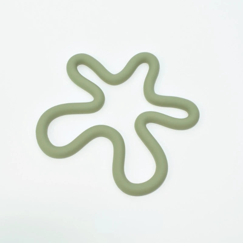 wave silicone heat resistant coaster non-slip pot holder modern kitchen mat