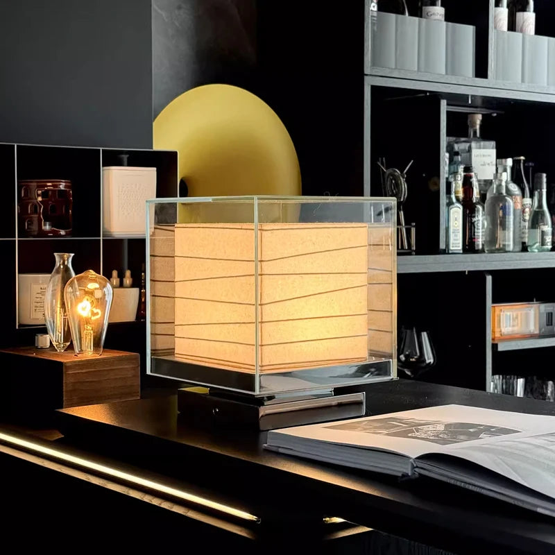 Nordic Minimalist Wabi Sabi Rice Paper Table Lamp Living Room Bedroom Home Decor Indoor Lighting Study Bedside Reading Light-Letifly Lights and Decor