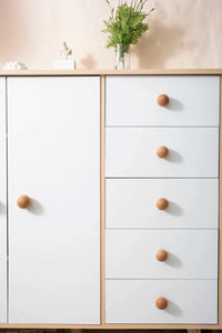 Ball Knob Drawer Pulls Natural Walnut / Ash / Beech Decor Ball Kitchen Cabinet Handles Simple Wooden Furniture Hardware-Letifly Lights and Decor