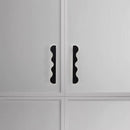 Brass Wave Shape Cabinet Handles Modern Drawer Pulls Gold/Black Furniture Handles for Kitchen Wardrobe Door-Letifly Lights and Decor
