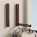 Wood Clothes Hanger Wall Mounted Drying Rack, Collapsible Design, and Invisible Clothing Organizer for Efficient Space Saving-Letifly Lights and Decor