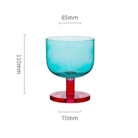 Colored Glass Dessert Coupe Jelly Style Translucent Stem Ice Cream Cup Modern Tableware