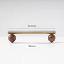 Bronze Brass + Walnut Wood Cabinet Handle and Knob Drawer Knobs T Bar Bedroom Kitchen Cupboard Hardware / Drawer Handles-Letifly Lights and Decor