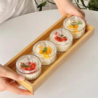 1pc Elegant Glass Ice Cream Dessert Cups With Lids - Perfect For Pudding, Yogurt, And Gelato - Ideal For Home & Commercial Use-Letifly Lights and Decor