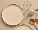 Speckled ceramic dinner plate warm sand color minimalist rustic modern tableware plate
