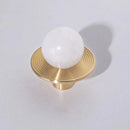 Luxury Natural Stone + brass Knobs Cabinet Knob Handle Dresser Knobs Drawer Pulls Elegant Green Furniture Hardware-Letifly Lights and Decor