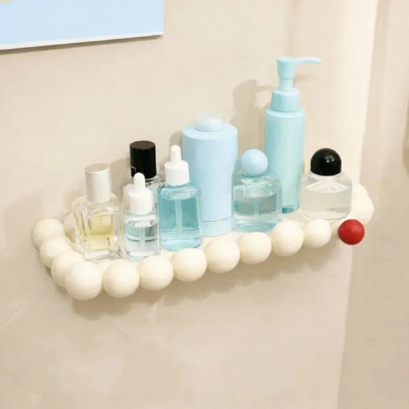 Plastic Cloud Suction Cup Storage Rack Punch Free Large Capacity Cosmetics Storage Rack Space Saving Removable-Letifly Lights and Decor