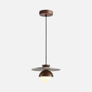 Scandinavian Modern Walnut Wood LED Pendant Light Creative for Bedroom Bedside Ambient Lighting Lamp Ceiling Light Led Lamp-Letifly Lights and Decor