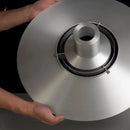 danish modern brushed aluminum ufo disc pendant light with led for dining room or kitchen island