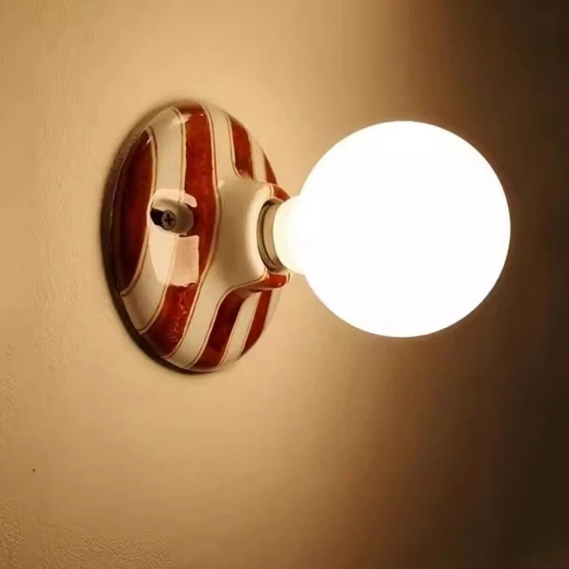 Contemporary Rotro Ceramics Wall Light Lamp Wall Lamp Sconce For Bedroom Living Room Office Indoor Home Decorative Fixture-Letifly Lights and Decor
