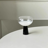 Ancient colored pillar dessert cup ins glass high footed cup champagne cup cocktail ice cream bowl dessert bowl-Letifly Lights and Decor