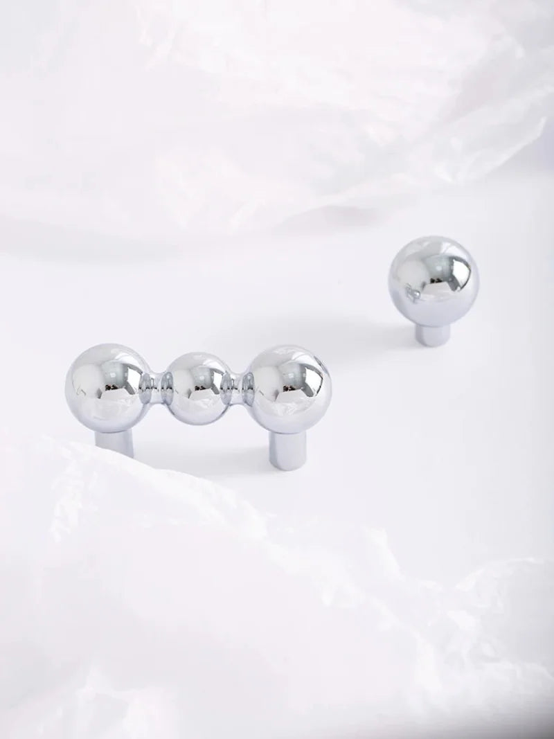 Furniture Handles Bedroom Brass French Silver Wardrobe Door Handle Cabinet Door Shoe Cabinet Drawer Kitchen Brass Small Handles-Letifly Lights and Decor