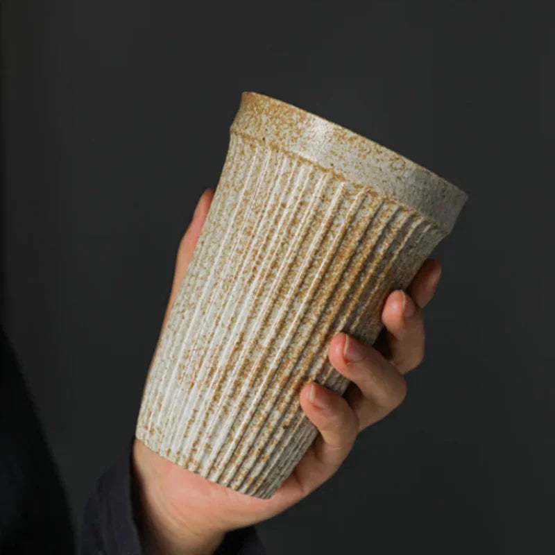 Ceramic Coffee Cup Vertical Stripe Mug
