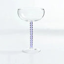 200ml Elegant Champagne Coupes Yellow Amber Green Purple Black Beaded Stem Glass Goblet Cocktail Glass Cup Beverage Drinkware-Letifly Lights and Decor