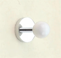 Ceramic Ball Wall Mounted Hook Towel Hooks For Bathroom Clothes Coat Hanger Punch/No Punch Dual Purpose Bedroom Door Hooks Diy-Letifly Lights and Decor