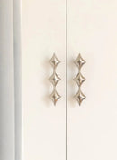 Letifly Lights & Decor - Nova Cabinet Pull - Solid Brass Cabinet Handle Polished Titanium Silver Star Pull Hardware