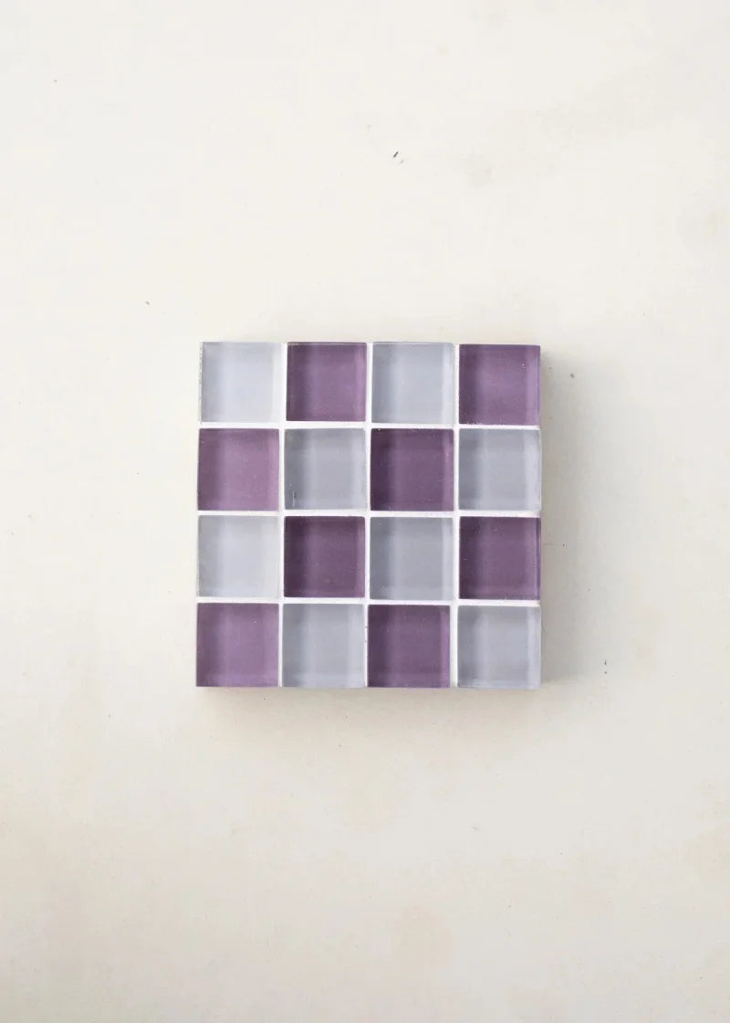 Glass Tile Coaster Drink Mosaic Coaster Square Coaster Colorful Home Decor Housewarming Gift Birthday Gifts-Letifly Lights and Decor