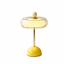 Mid-Century Modern Glass Table Lamp Vintage LED Bedside Desk Lamp Golden Metal Pole Bedroom Nightstand Decor Light-Letifly Lights and Decor