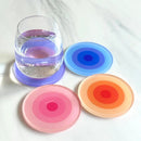 5pcs Acrylic Anti Slip Coaster Porta Vasostable Mat Cup Holders Gradient Color Cocinas Accesorios Kitchen Drink Coasters-Letifly Lights and Decor