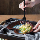 Ceramic shell plate kiln glaze ocean-inspired tableware
