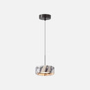 Modern natural stone Alabaster Core LED pendant lamp, dimmable marble chandelier with adjustable height for luxury bedroom bedside and kitchen bar