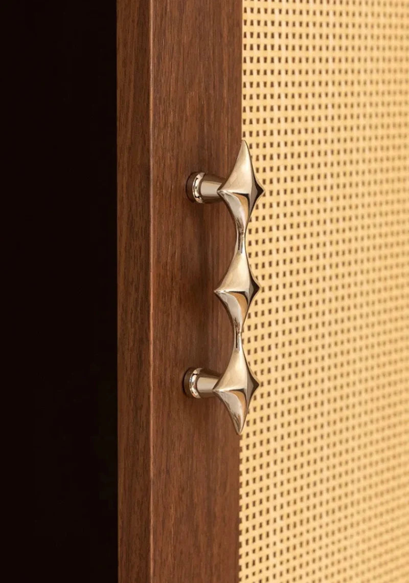 Letifly Lights & Decor - Nova Cabinet Pull - Solid Brass Cabinet Handle Polished Titanium Silver Star Pull Hardware