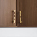 Brass Wave Shape Cabinet Handles Modern Drawer Pulls Gold/Black Furniture Handles for Kitchen Wardrobe Door-Letifly Lights and Decor