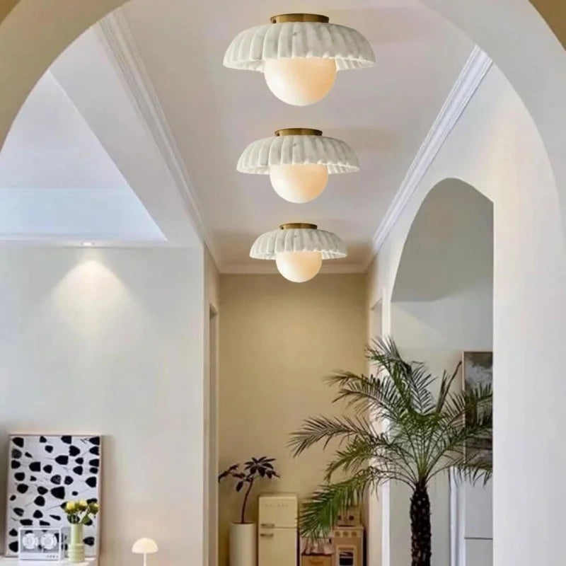 Nordic Family Farmhouse Ceiling Light Flower Ceiling Lamp Suitable Corridors,cloakrooms,porches,bedrooms,foyers Lighting Fixture-Letifly Lights and Decor