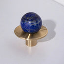 Luxury Natural Stone + brass Knobs Cabinet Knob Handle Dresser Knobs Drawer Pulls Elegant Green Furniture Hardware-Letifly Lights and Decor