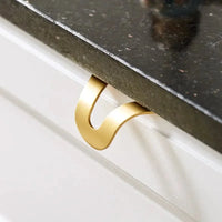 Brass Invisible Gold Handle Cabinet Door Knob Handle Desk Drawer Pulls Modern Knobs Furniture Hardware Kitchen Accessories-Letifly Lights and Decor