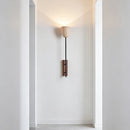 American Retro Style Wall Lamp Natural Stone E27 Bulb For Living Room Bedroom Hotel Wood Base Home Decor Sconce-Letifly Lights and Decor