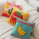 Cushion covers fruit print colorful modern banana cactus tomato lemon 3D pillowcase