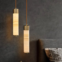 Modern Copper Light Luxury Pendant Lamp Marble Bedside Bedroom Hotel Dining Room Kitchen Stone Hallway Hanging Lighting Led-Letifly Lights and Decor