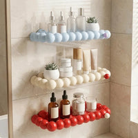 Plastic Cloud Suction Cup Storage Rack Punch Free Large Capacity Cosmetics Storage Rack Space Saving Removable-Letifly Lights and Decor