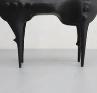 Black Metal Horse Sculpture Abstract Modern Animal Statue Bookshelf Decor Living Room Accent