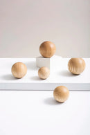 Ball Knob Drawer Pulls Natural Walnut / Ash / Beech Decor Ball Kitchen Cabinet Handles Simple Wooden Furniture Hardware-Letifly Lights and Decor