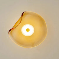 Halo Shade Sconce Japanese Retro Irregular Shape Glass Wall Lights Modern Nordic Bedroom Living Room Board Wall Lamp Entrance Lighting Home Decor LED