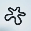 wave silicone heat resistant coaster non-slip pot holder modern kitchen mat