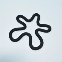 wave silicone heat resistant coaster non-slip pot holder modern kitchen mat