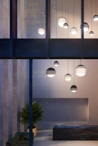 Modern Creative Colored Glass Ball LED Chandelier Restaurant Living Room Bedroom Hotel Art Pendant Lamp Home Decor Light Fixture-Letifly Lights and Decor