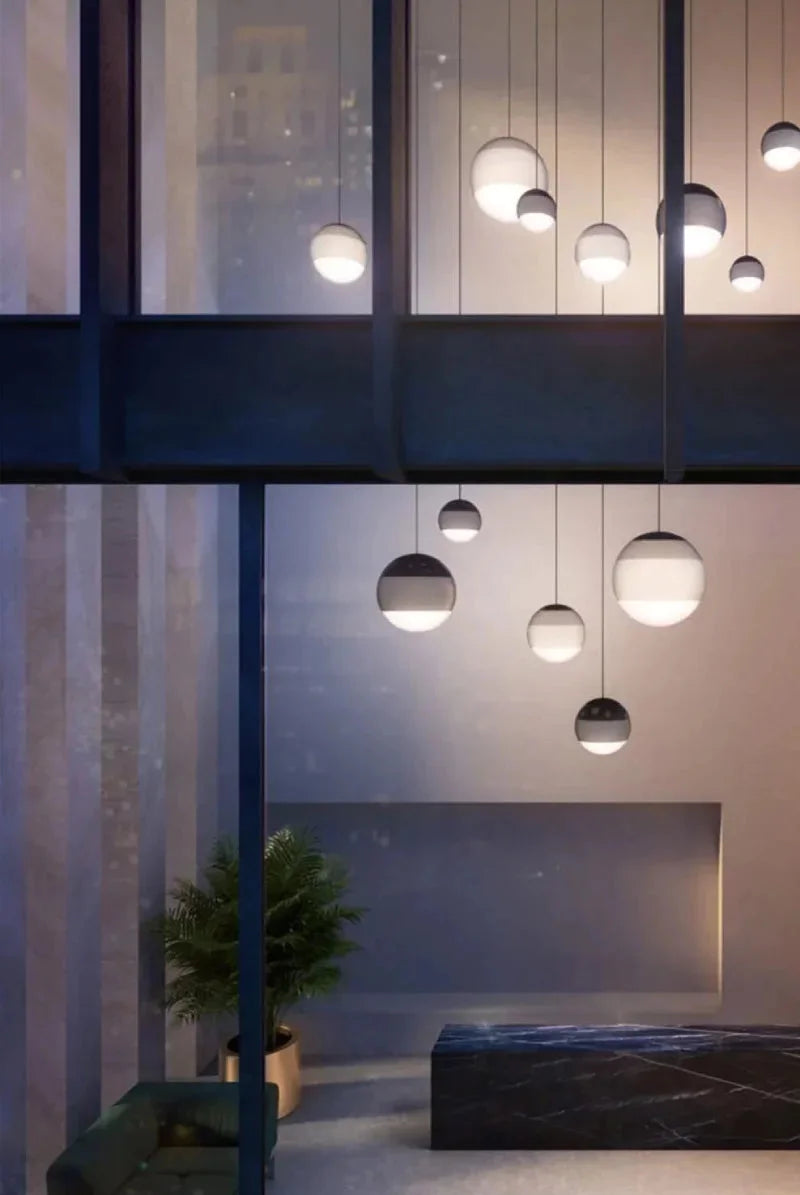 Modern Creative Colored Glass Ball LED Chandelier Restaurant Living Room Bedroom Hotel Art Pendant Lamp Home Decor Light Fixture-Letifly Lights and Decor