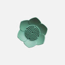 lotus flower silicone soap holder dish with drainage pad for bathroom or kitchen sink