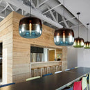 gradient glass pendant lamp ombré hand-blown LED hanging light